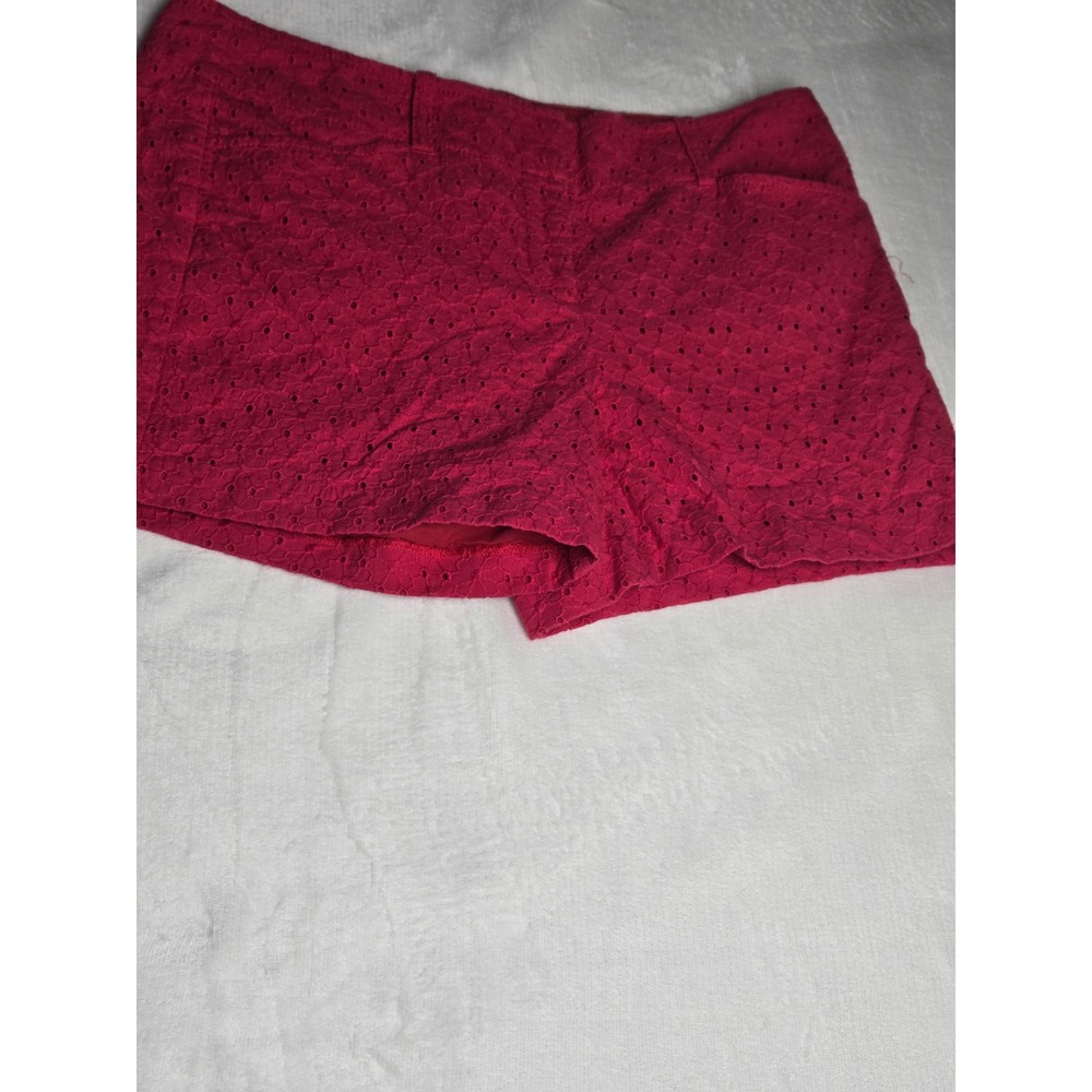 White House Black Market Pink Eyelet Shorts Womens Size 6 Cotton Lined 570137600